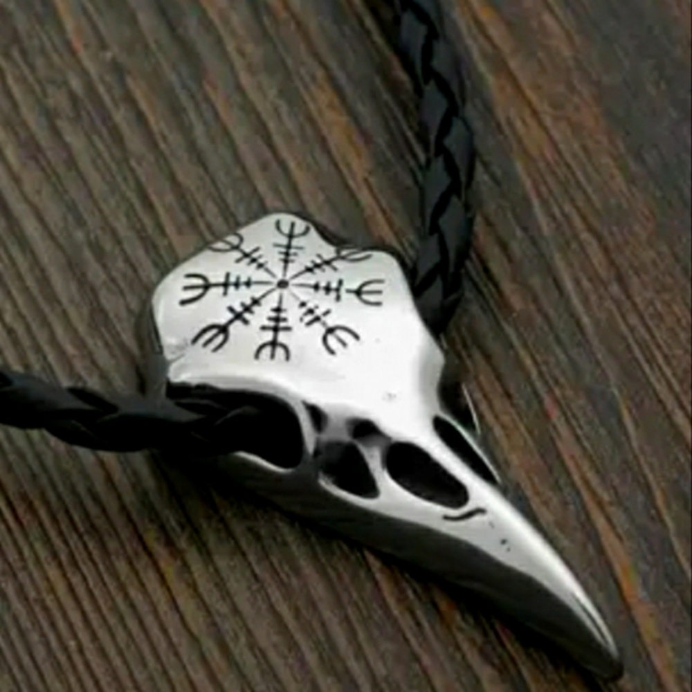 Necklace of Cow Skull pendulant Odin Pure Amulet Necklace on a lesther band